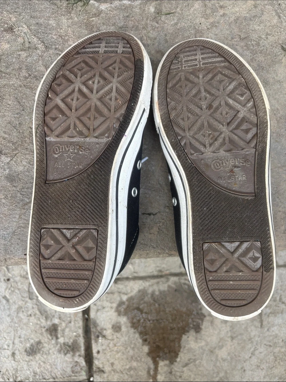 Converse Black Low Top Kids Sneakers with White Accents